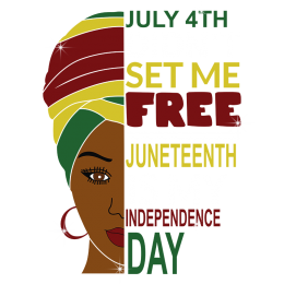 Juneteenth Set Me Free Printable PU Iron On Designs